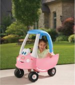 Little Tikes Princess Cozy Coupe Car - Ride-On with Real Working Horn, Clicking Ignition Switch, & Fuel Cap - Image 4