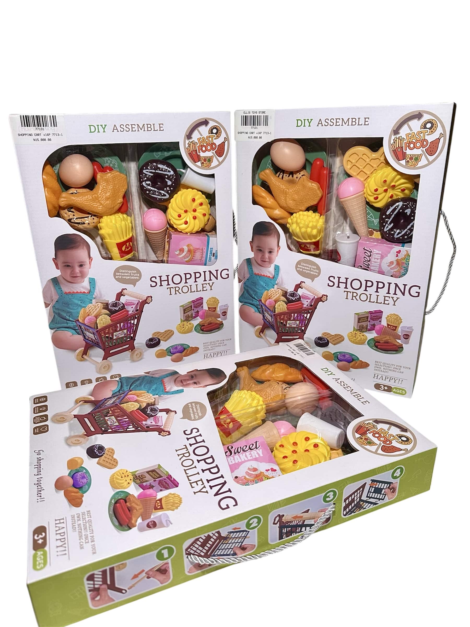 Pretend Play Shopping Cart and Fast Food set Pretend Play Shopping Cart and Fast Food set - Image 1